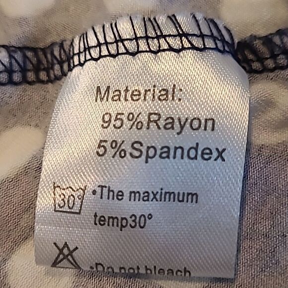 POPYOUNG sz XL navy midi dress with white polka-dots - Picture 9 of 9